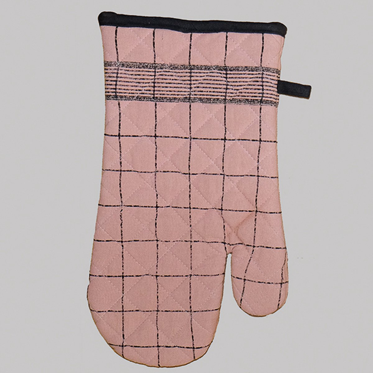 Ovenwant - Ruiten - Set van 2 - Roze - 16 x 32 cm