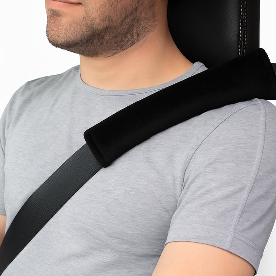 Luxe Auto Gordelhoes I Gordelbeschermer I Gordelkussen I Auto Veiligheid I Safety Belt Cushion Pads I 1 Stuk I Zwart