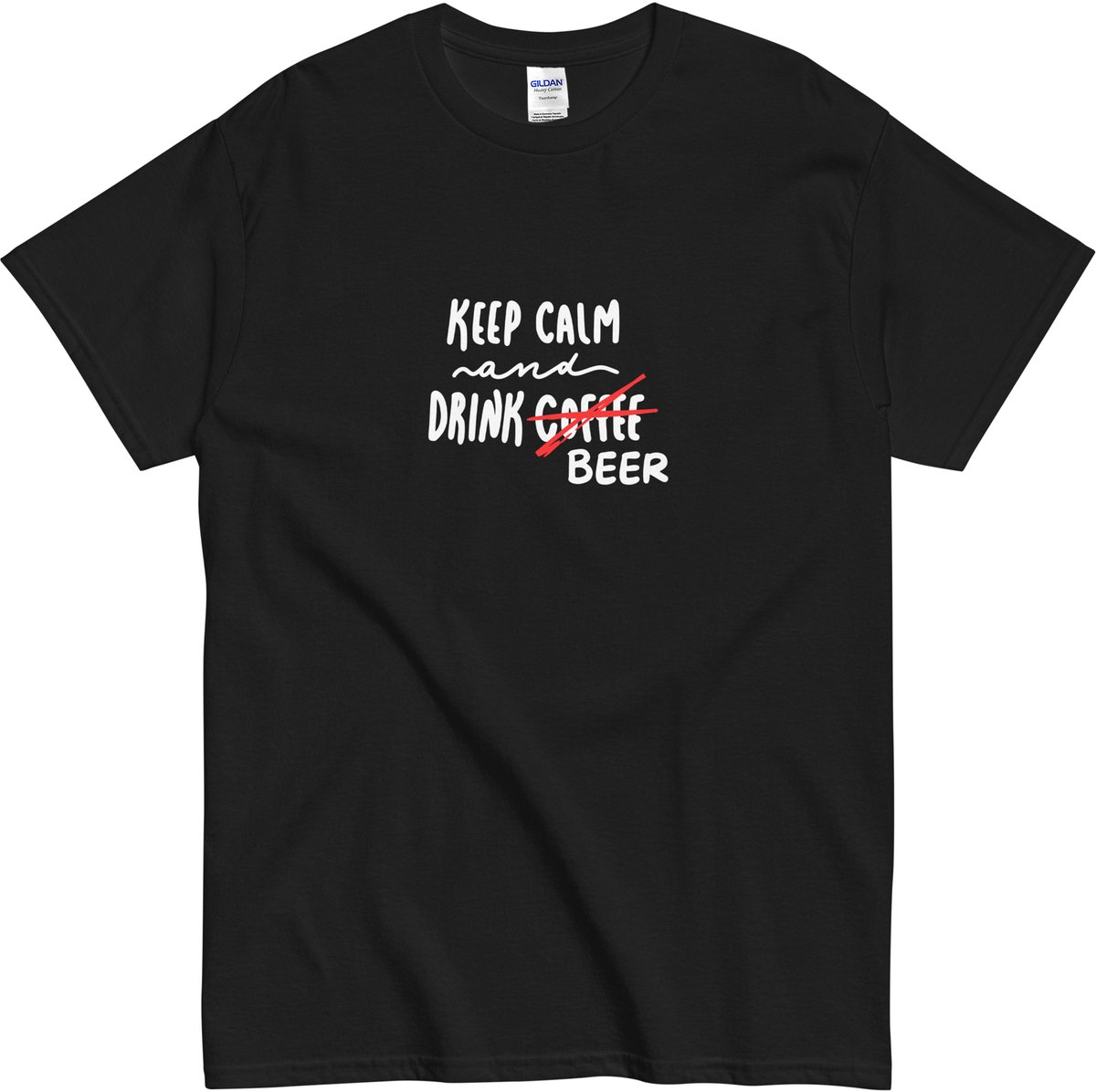 Keep Calm an Drink Beer T-shirt - Grappig Cadeau voor Bierliefhebbers - Zwart - 2XL
