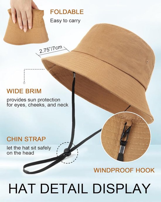 Bob XXL en lin - Grandes têtes - Kaki - Respirant