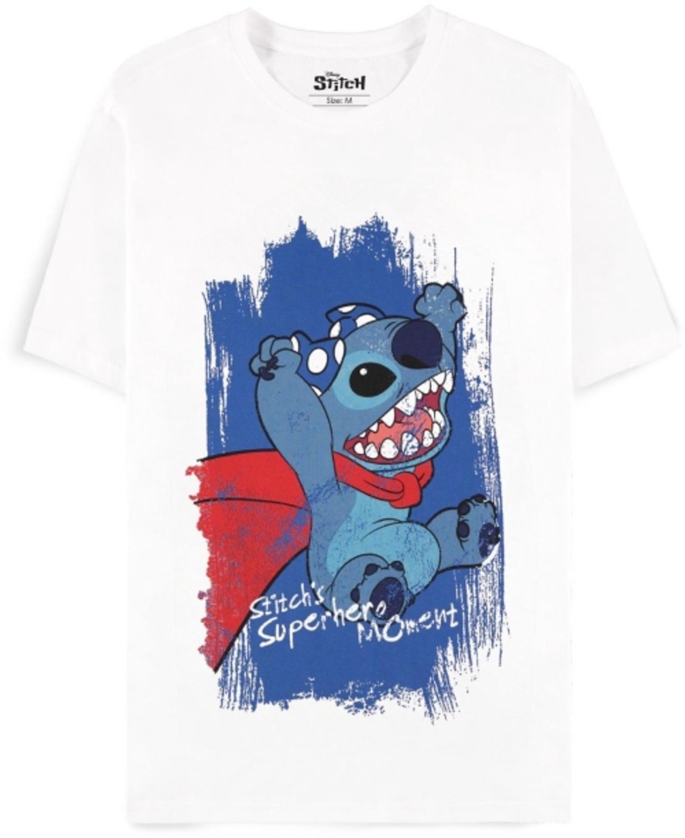 Disney Lilo & Stitch - Superhero Unisex T-shirt - S - Wit