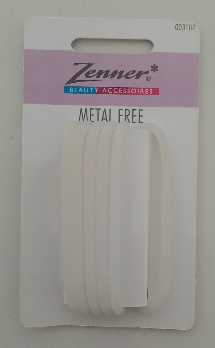 Zenner - 6 metal free haarelastieken - haarelastiekjes siliconen - tranparant wit - elastieken - metaal vrij - haarelastiek - elastiekjes