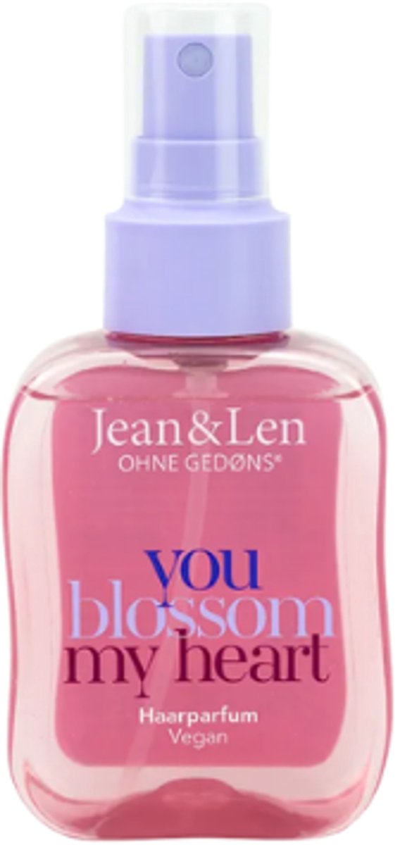 Jean&Len Haarparfum - You blossom my heart | 1x 105ml - Rood fruit & Bloemengeur | Betovering in je haar