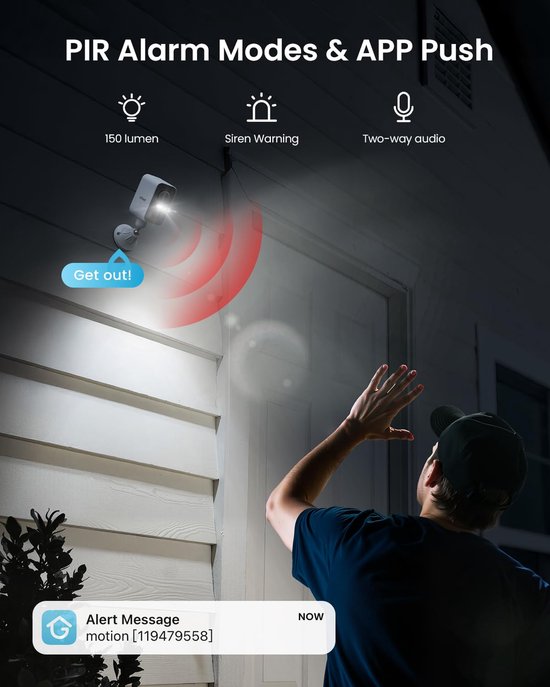 ieGeek 4G LTE mobiele beveiligingscamera - draadloos voor buiten - geen wifi - camera op zonne-energie - 2K-kleuren nachtzicht - tweerichtingsaudio — afbeelding 2