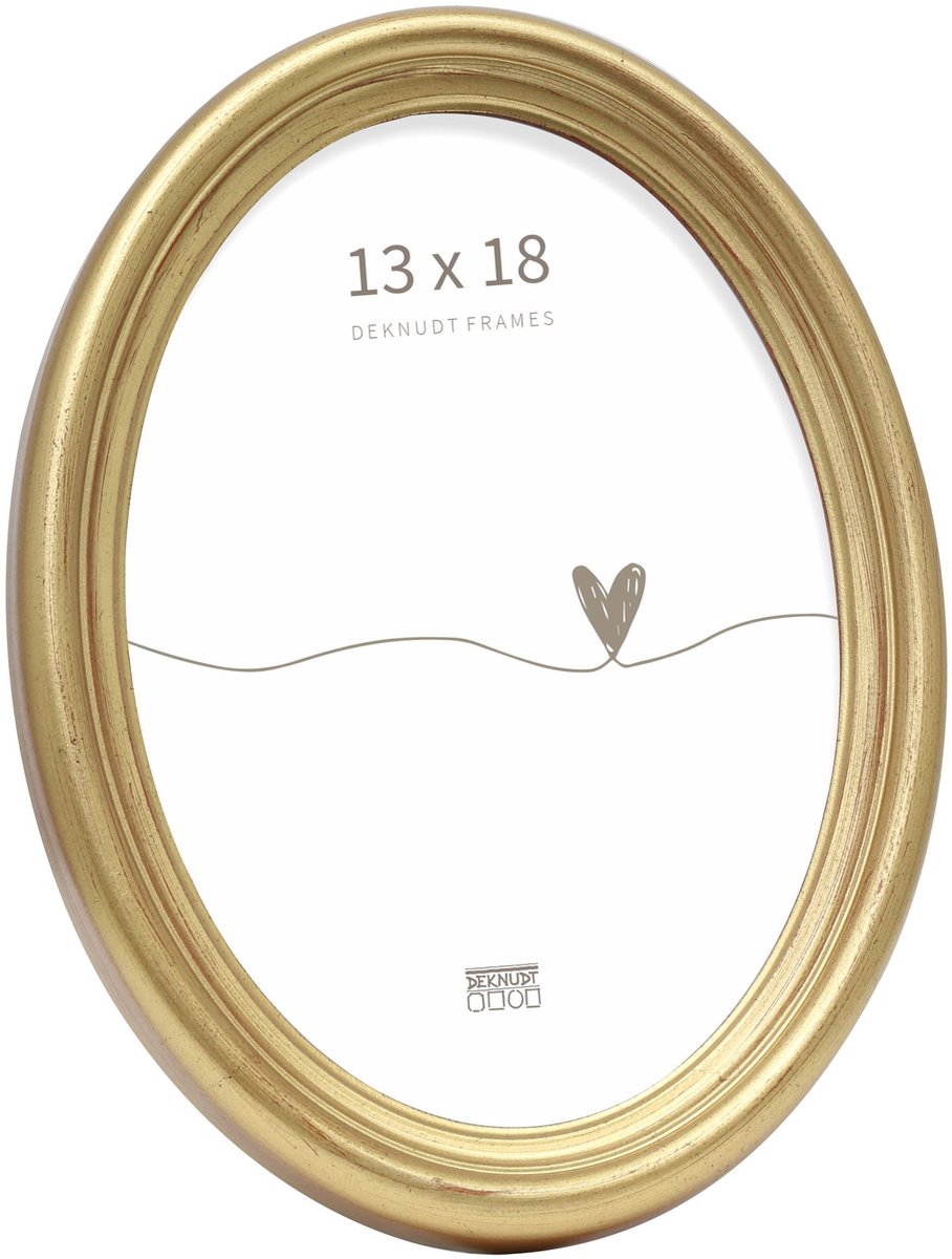 Deknudt Frames fotolijst S100A3 - goud - ovaal - 13x18 cm