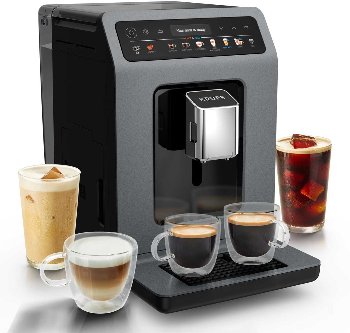 Krups Evidence EA898G - Hot & Cold - Volautomatische espressomachine