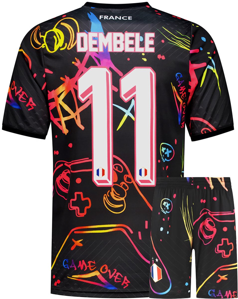 Frankrijk Voetbaltenue Dembele - Gaming - Voetbal Tenue Kinderen - Shirt en Broekje - Jongens en Meisjes - Volwassenen - Heren en Dames - Maat 152