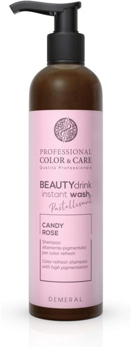 Demeral Beauty Drink Color Instant Wash Candy Rose – Kleurshampoo voor Gebleekt Blond Haar – 100 ml