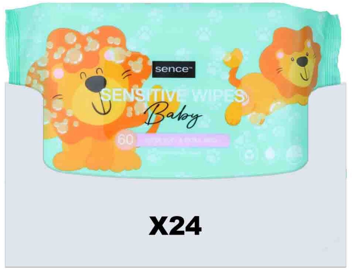 Sence Baby Wipes Sensitive 24x60 billendoekjes | 1440 stuks