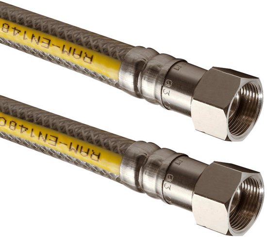 Bradas® Gasregelaar, drukregelaar, 37 mbar, 1,5 kg/u, met gasslang, 1 m