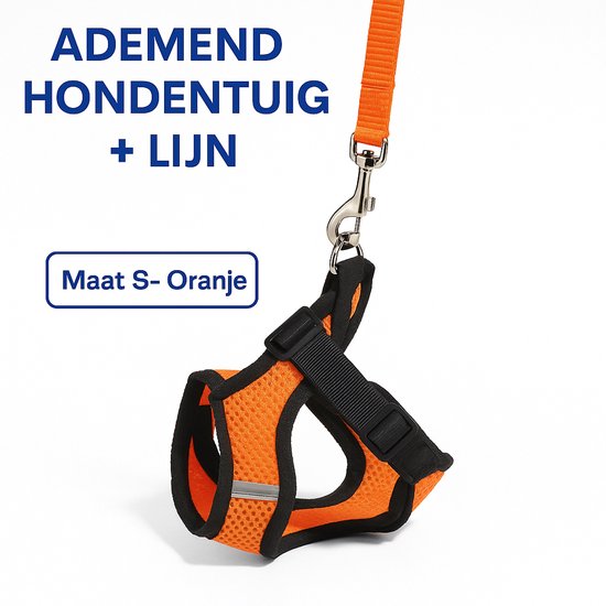 Waledano®Pets Verstelbaar Hondentuigje met Riem – Reflecterend – Maat S – Voor Kleine Honden & Katten