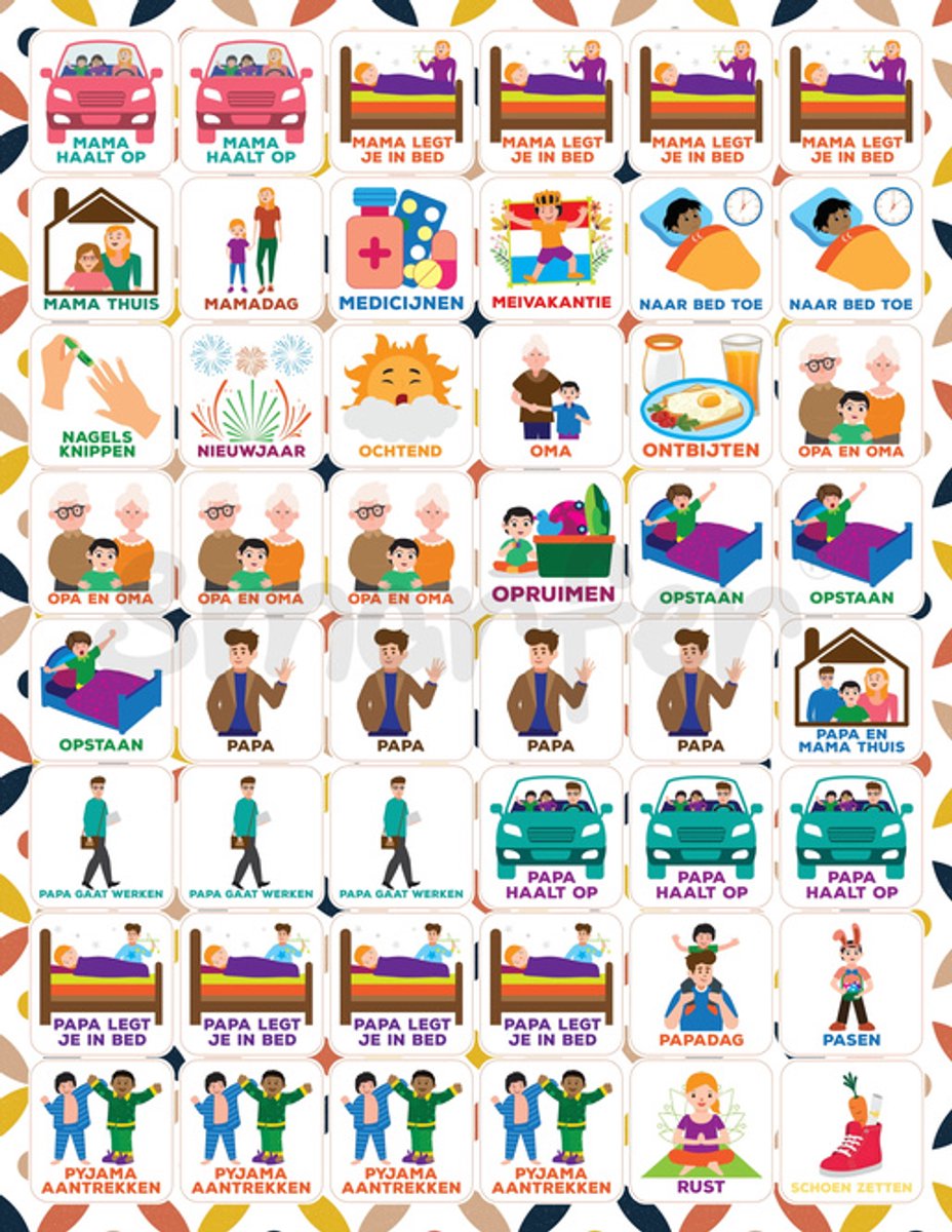Smarfer - Extra STICKERS voor Magnetische pictogrammen voor weekplanner planbord kind - Kleur — afbeelding 2