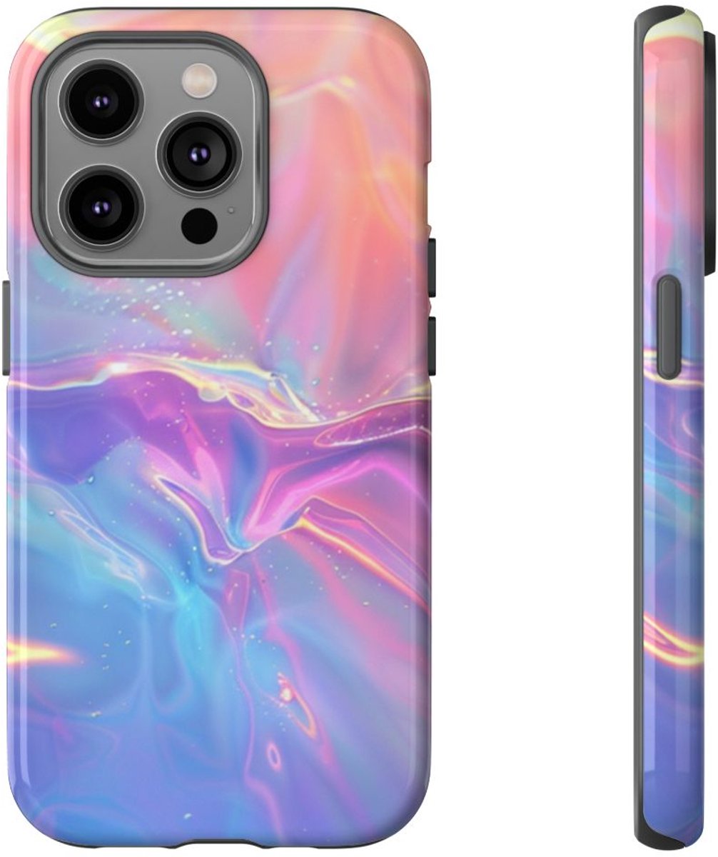 Holografisch Gradient Abstract Ontwerp – Telefoonhoesje Geschikt voor iPhone 14 Pro