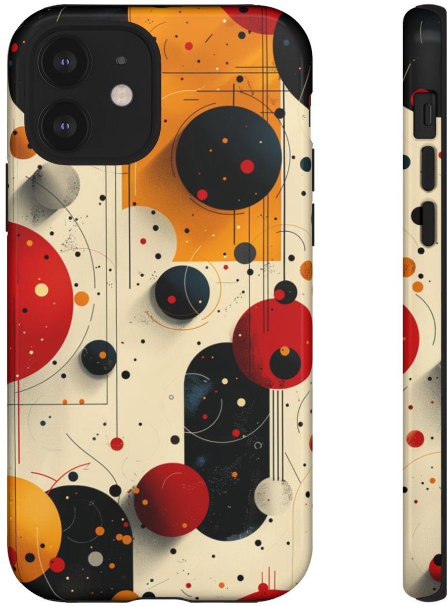 Geometrisch Abstract Cirkels Patroon – Telefoonhoesje Geschikt voor iPhone 12