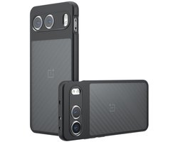 Coverup Hoesje - Geschikt voor OnePlus Nord 4 Hoesje - Coverup Mat Transparante Back Cover met Camera Cover - Zwart