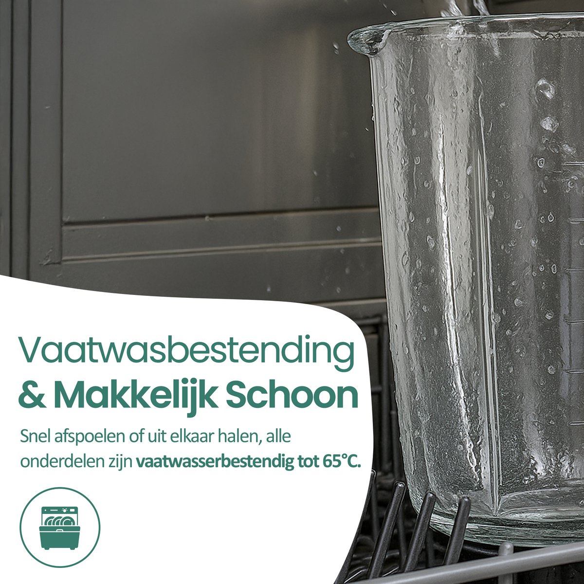 Emerio Blender 1.75L - 1000W Smoothie Maker met 5 Snelheden en Glazen Kan - RVS Messen en Vaatwasmachinebestendig - Blender-to-Go - BL-126794 – foto 7