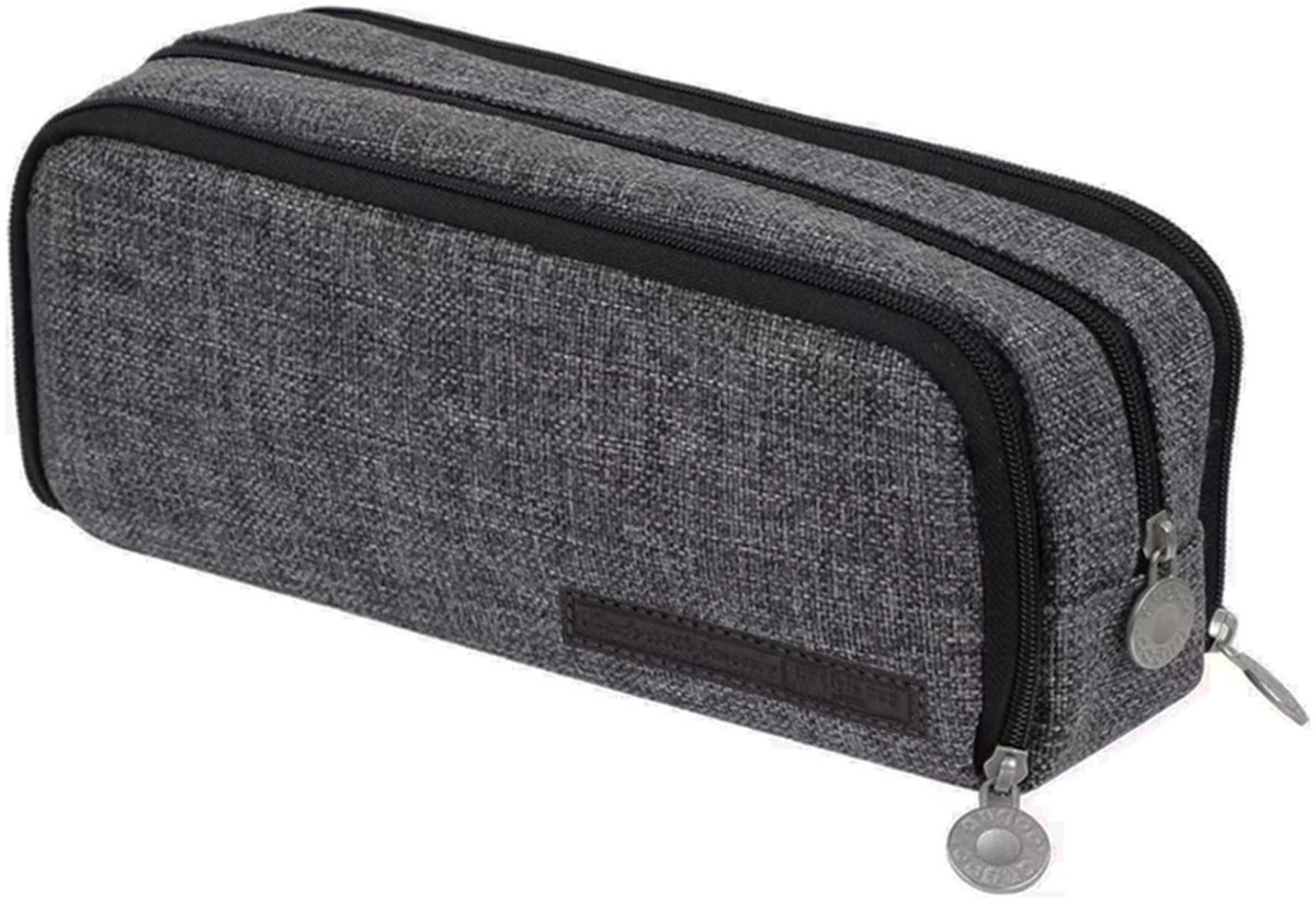 LIXIN Klassiek Etui - Linnen - Opgewaardeerd Groot - Pennenzak voor jongens en meisjes - Canvas - Linnen - Etui voor kinderen en volwassenen - Terug naar school - Leuke telescopishe pennenhouder - Leuk etui