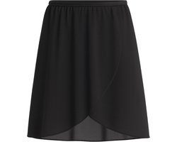 Dancer Dancewear® Balletrokje | Dansrokje voor ballet | Balletrokje "Symfonia" | in het ZWART | Wikkelrok voor dames | Maat M/L | maat 36/38