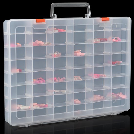 grote-transparante-plastic-opbergdoos-met-48-vakken-voorzien-van