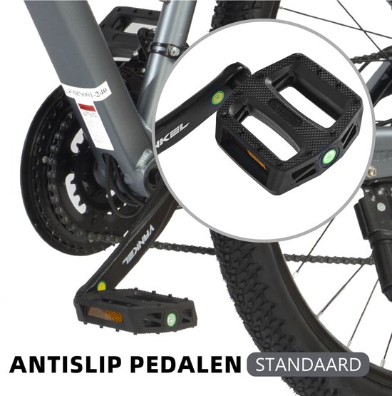 Fiets Mountainbike VANKEL 29 inch - Hardtail mountainbikes - Shimano 21 versnellingen - Shimano Derailleur met dubbele schijfremmen - Geschikt voor lengtes vanaf 160 cm - voor dames en heren - Grijs van Fiets. — afbeelding 5