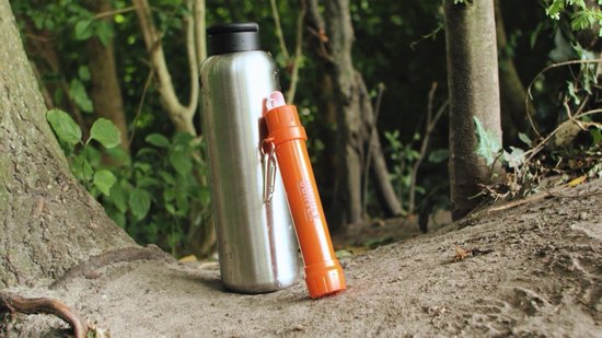 SURVEX Personal Water Filter Straw XL 4000L – Uniek KDF-55 filter – Waterfilter Survival & Outdoor – BPA-vrij – Noodpakket voor Thuis – Complete Set Waterzuiveringsapparaat – Drinkfles Waterzuivering Outdoor – Overlevingspakket – Blauw