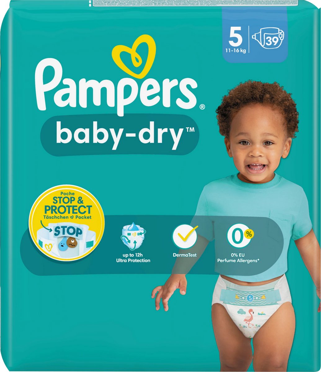 Pampers Baby Dry Luiers Maat 5 (11-16 kg) - 39 stuks