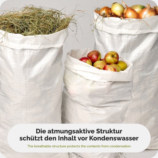 Garronda - Polypropyleen Zak - 105 x 65 cm - 20 Stuks - Tuinafvalzak - Geweven Zakken van PP - Voor zand en opslag - Scheurvast - Belastbaar tot 50 kg - Veelzijdig inzetbaar - Zandzakken - Tuinzak - Hoogwaterbescherming - GD-ROM-Bag80 van Garronda — afbeelding 3