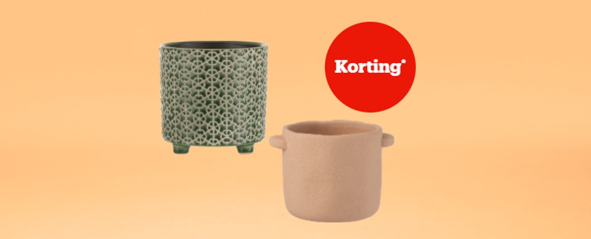 Korting* op bloempotten