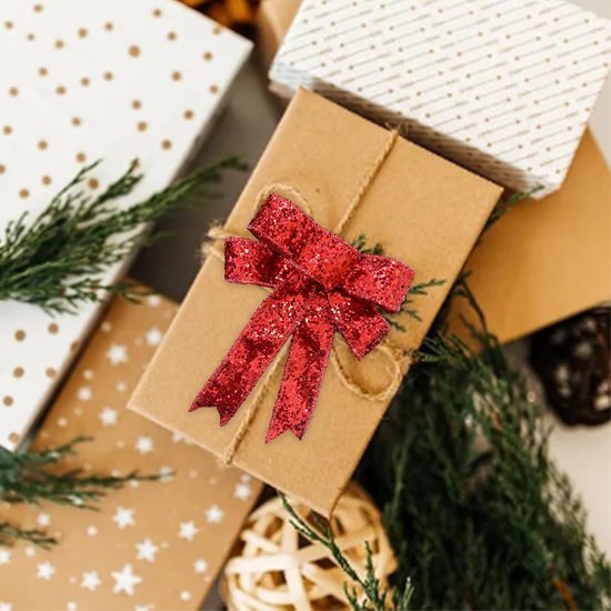 24 stuks bordeauxrode fluwelen kerstboomstrikken, fluwelen strikken 24 stuks bordeauxrode fluwelen kerstboomstrikken, fluwelen strikken