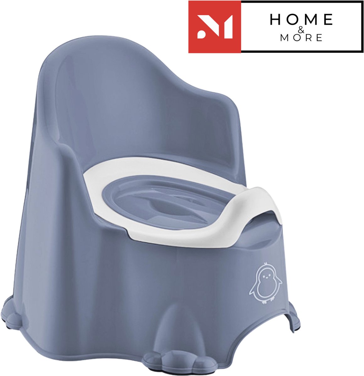 Kinder plaspotje - Hoge rugsteun - WC potje met deklseltje - Zindelijkheid trainen - Binnenpot Uitneembaar - Makkelijk schoonmaken - Kleur Blauw