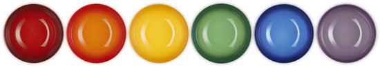 Le Creuset Vancouver Ontbijtkommen 16cm Regenboog Kleuren Set Van 6