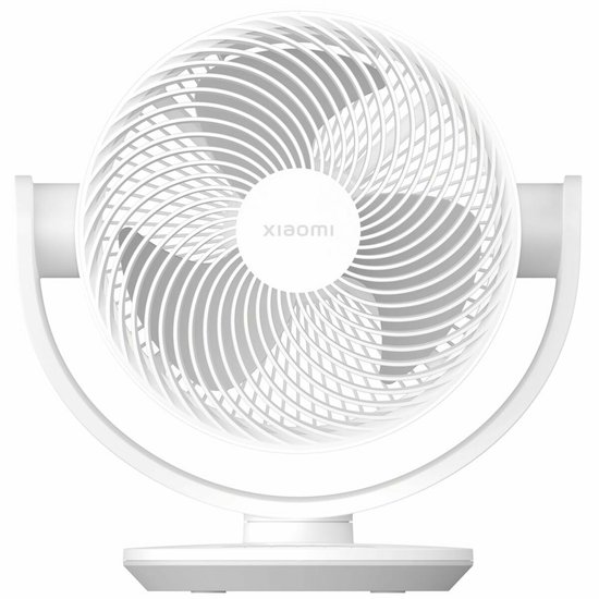 Draadloze Xiaomi tafelventilator met accu, 40 uur batterij, 3D oscillatie, 4 snelheden, compact, wit