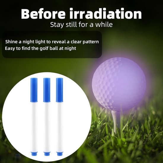 3pcs Golf Ball Highlighters - 10cm Lang - Kleurloze Luminieuze Golfballen - Schattige Golfballen Cadeau - Verlicht de Nacht Golfballen voor Mannen en Vrouwen — afbeelding 3