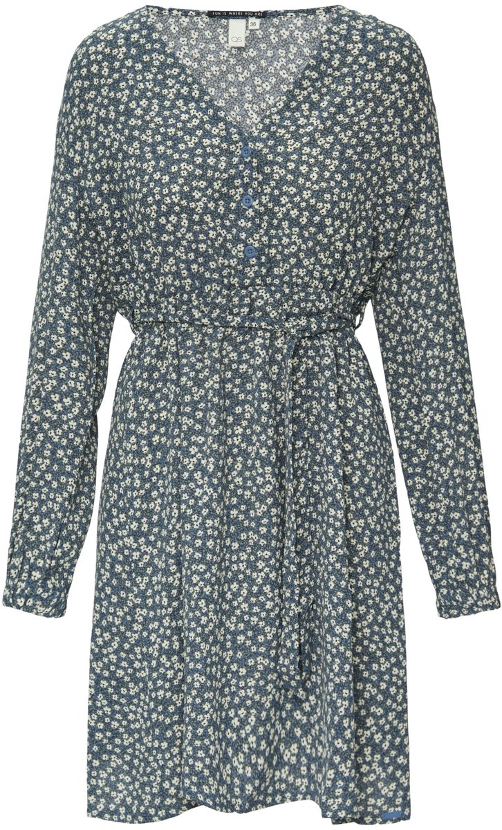 Q/S designed by - Jurk - Maat 44 - Vrouwen - GRIJS - polyester
