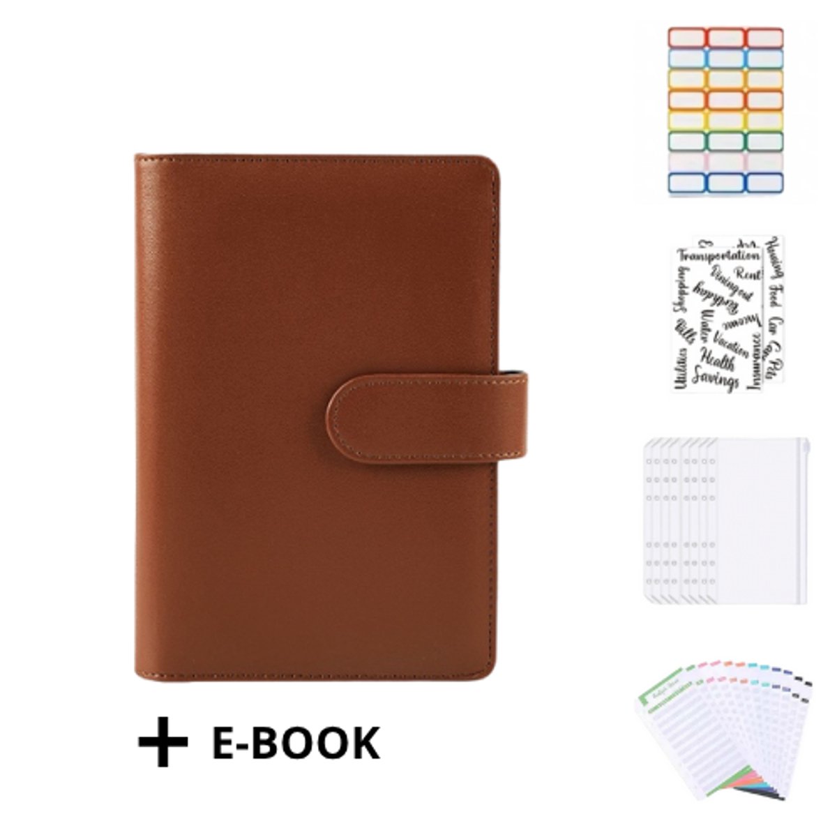 TT Product - Budget planner - Bruin - Budget Planner Met Geldmapjes - Budget Binder - Kasboek - Budgetplanners - A6 Formaat - Budgetplanner