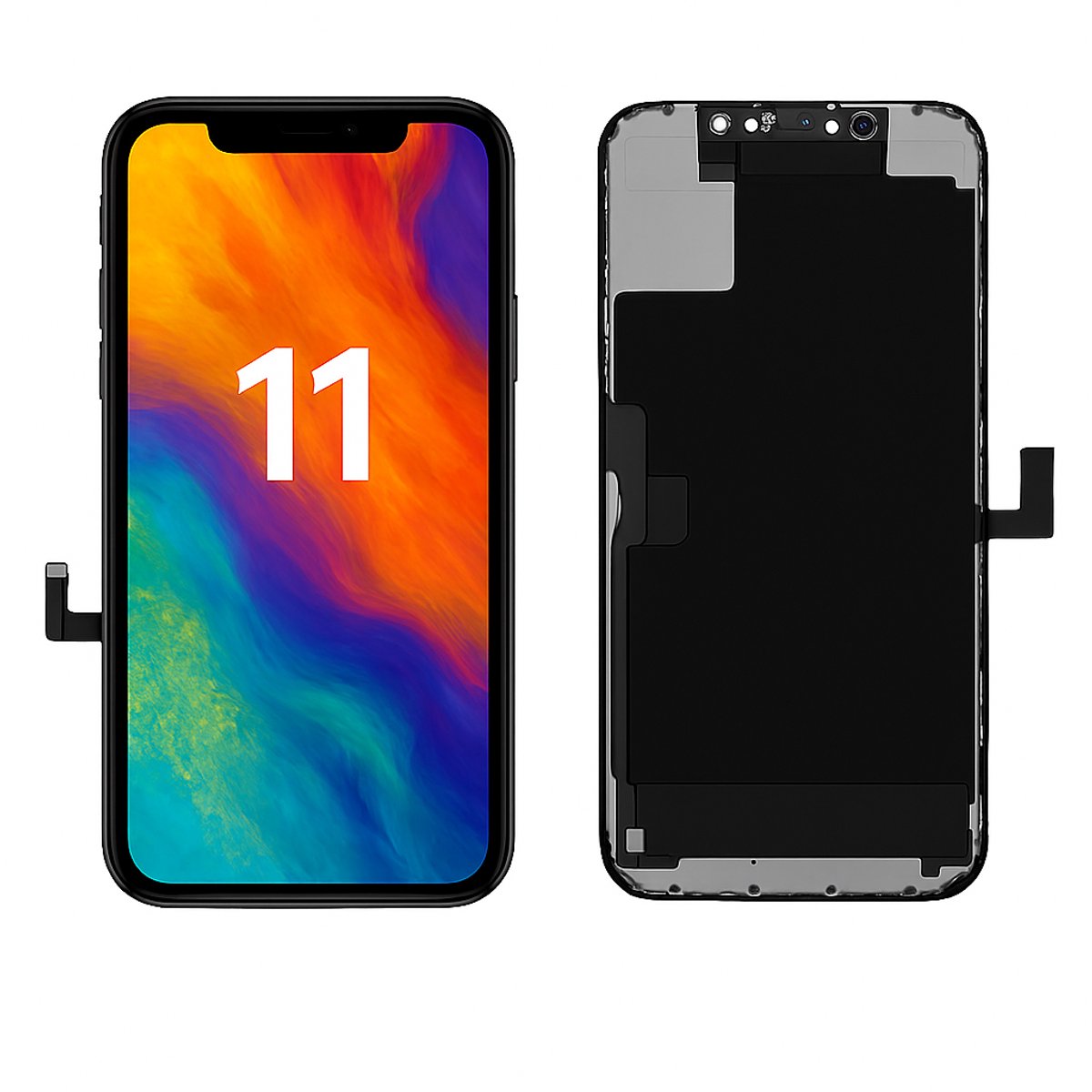 LCD Scherm Geschikt Voor IPhone 11 Met Front Camera Frame | Hoge HD+ Kwaliteit Display
