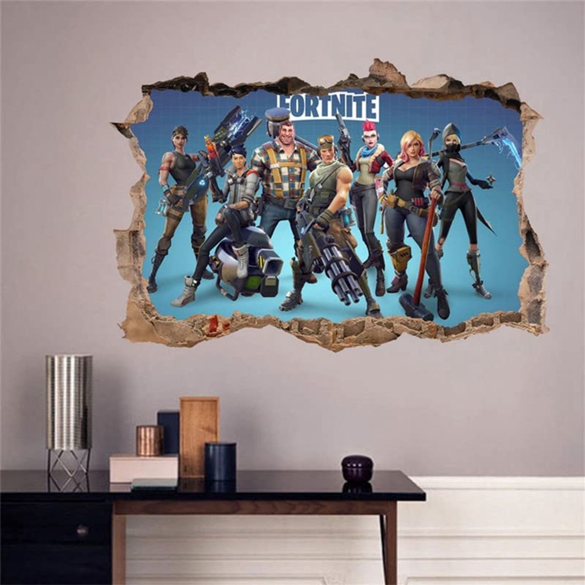 Autocollant Mural 3D Super-Héros Grenric - Décoration Enfant Amovible