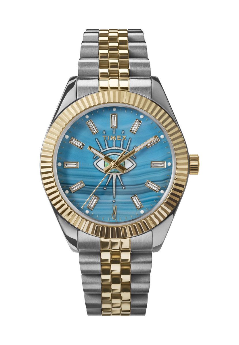 Timex Timex X Jacquie Aiche Quartz Analoog Horloge Twee Toon Case: 100% Stainless Steel | Armband: 100% Stainless Steel 36 mm TW2Y11300YH