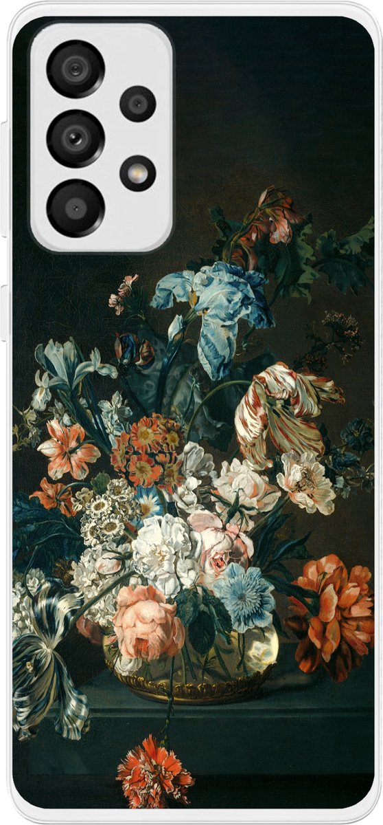 Telefoonhoesje Geschikt voor Samsung Galaxy A33 hoesje - Stilleven met bloemen - Oude meesters - Kunst - Siliconen Telefoonhoesje Telefoonhoesje