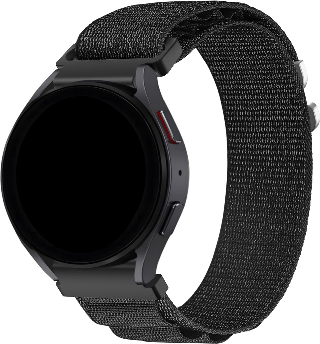 BALR 22mm Alpine loop band (zwart) – Compatibel met Samsung Galaxy Watch 46mm/3/Gear S3, Huawei GT 2/3/Pro, Amazfit GTR, Polar Grit/Vantage, Fossil Gen 5/6, OnePlus Watch, Xiaomi Watch/Mi – Robuust sportbandje van textiel met verstelbare sluiting