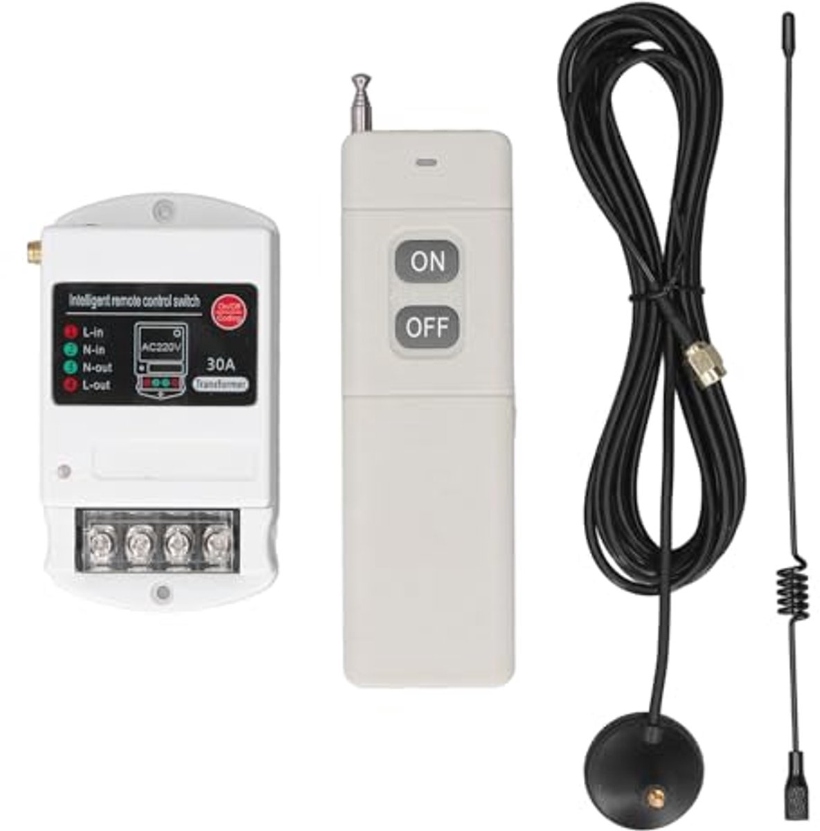 Wireless Remote Control, Long Range RF Control for Motor Pumps, Lights with 5000m Distance (AC 220V)