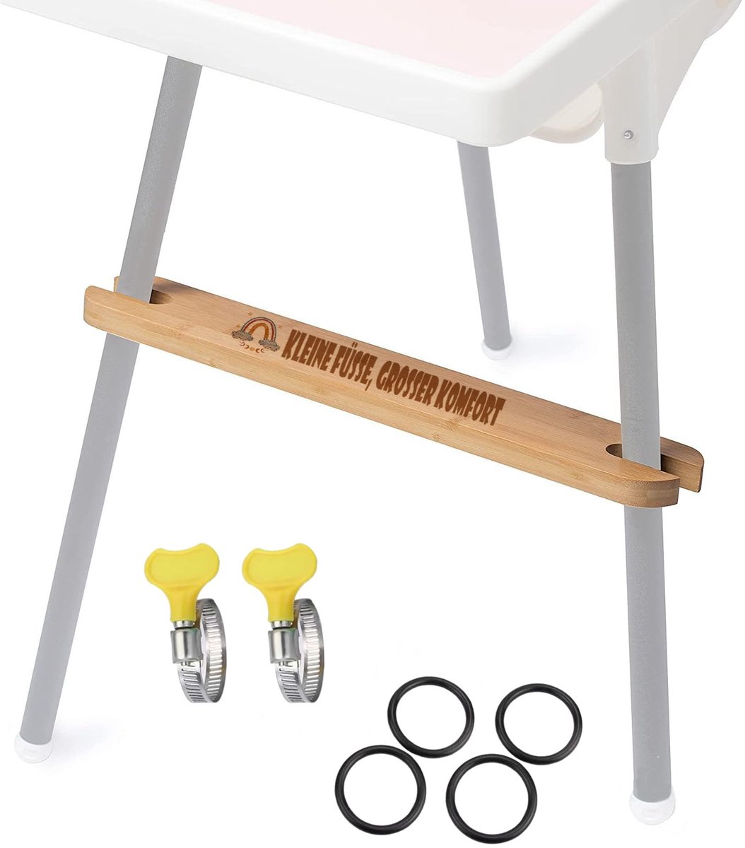 T TAKONE Voetsteun voor Ikea Kinderstoel - Verstelbare Voetsteun voor Kinderstoel met Rubberen Ring - Accessoire voor Kinderstoel Compatibel met de IKEA Antilop Kinderstoel
