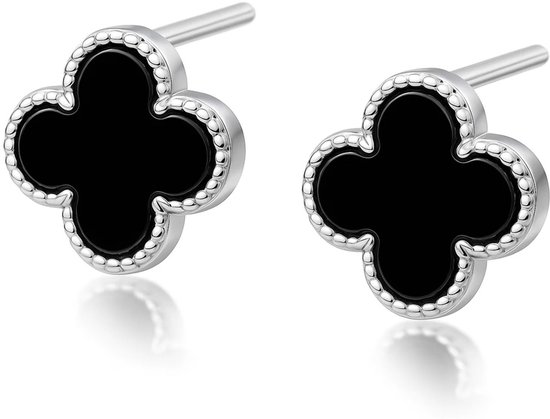 Boucles D'oreilles Argent 925 Avec Onyx Noir - Pendantes Dormeuses - Neuf Avec étiquettes
