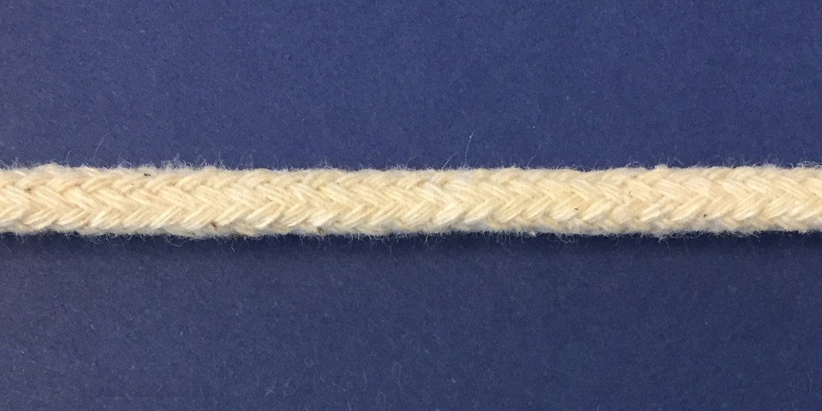 Katoenen koord 4 mm - ecru ongebleekt capuchonkoord katoen - 3 meter - creme - off white