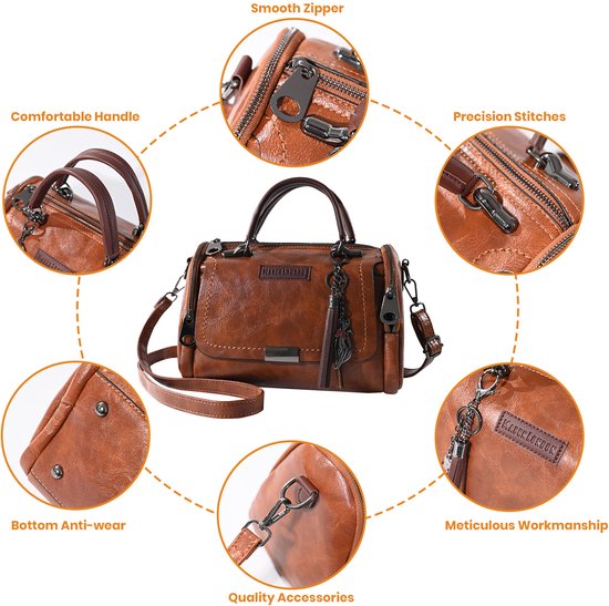 Simple leather shoulder bag at  - Gusti Leder