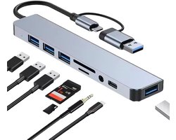 8 in 1 Usb Hub – Usb Splitter – Usb C Adapter – Usb c Converter- Usb a – Usb 3.0 – SD micro Reader – Usb docking Station