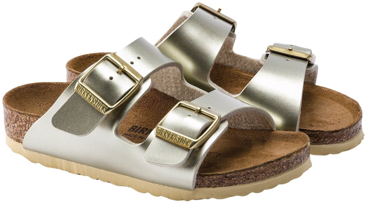 Birkenstock Arizona Electric Metallic Slippers Junior Goud