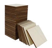 Belle Vous Carrés en Bois Brut (x60) L7,5 x W7 cm – Pièces de Carrelage Carrés en Bois – Découpes pour Peinture , Pyrogravure, Sous-verres DIY , Art Décoration & Loisirs Hobby