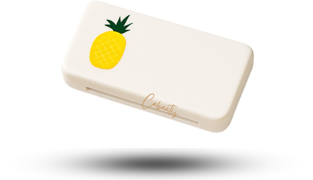 Goedkoopste Cabantis®Mini-Pillendoos – Compact Medicijndoosje – Pill Organizer Reisformaat - Ananas