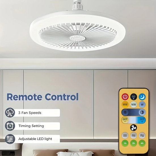 EcoFan Max - 52 Inch Plafondventilator met LED Verlichting - 6